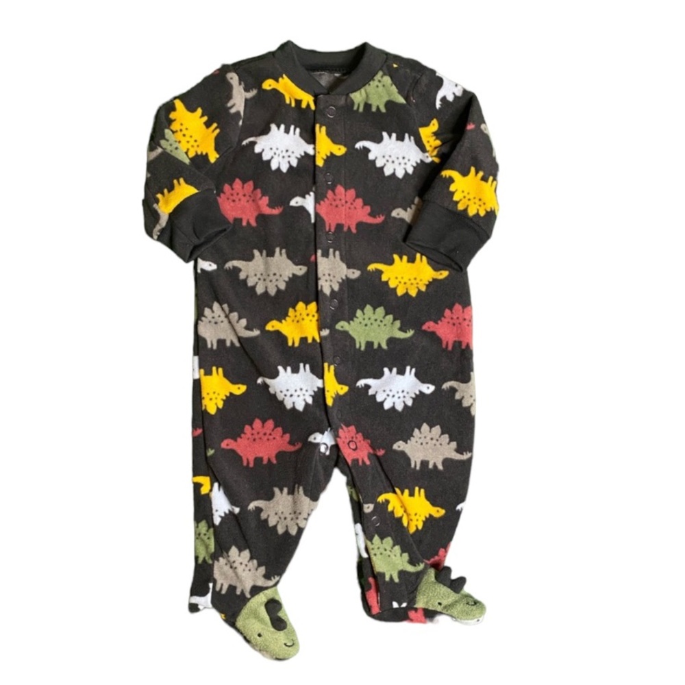 Child of Mine Carter’s Baby Boy Dino Dinosaur Soft Fleece Footed Pajamas Footie